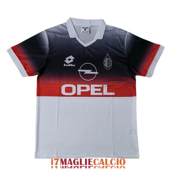 maglia ac milan retro opel formazione nero rosso bianco 1995-1996