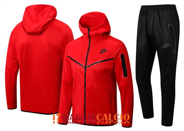giacca con cappuccio barcellona rosso (1) 2022-2023