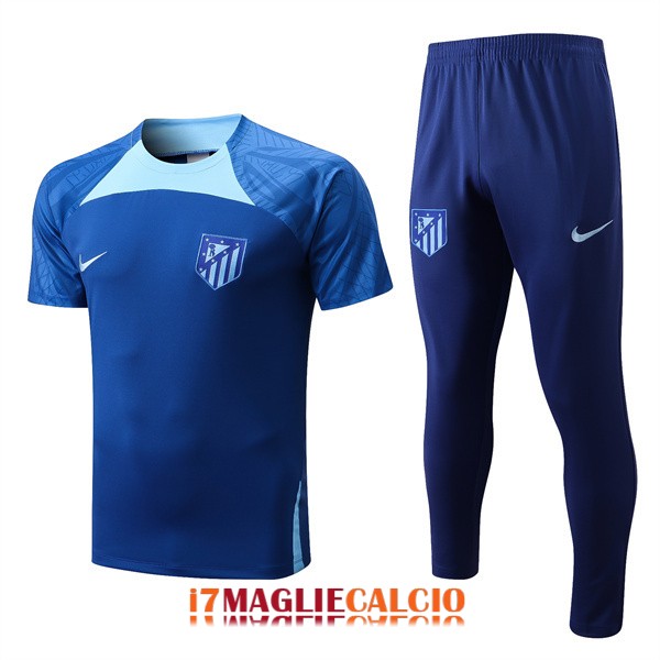 maglia atletico madrid formazione set completo blu chiaro blu scuro 2022-2023