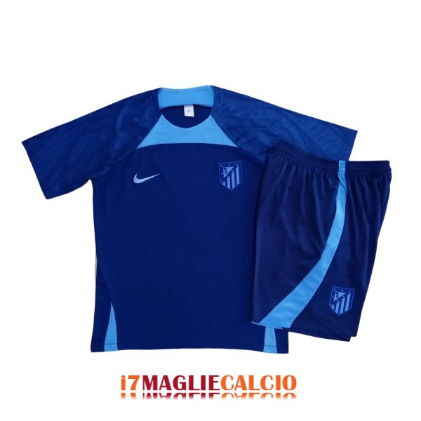 maglia atletico madrid formazione set completo blu scuro blu chiaro 2022-2023