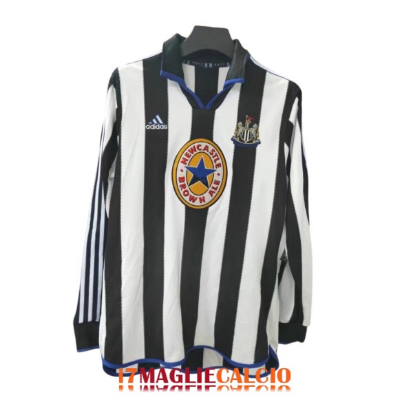 maglia newcastle united retro manica lunga casa 1999-2000