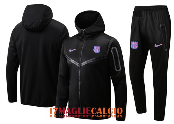 giacca con cappuccio barcellona nero 2022-2023