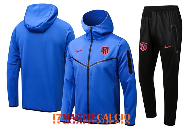 giacca con cappuccio atletico madrid blu scuro 2022-2023