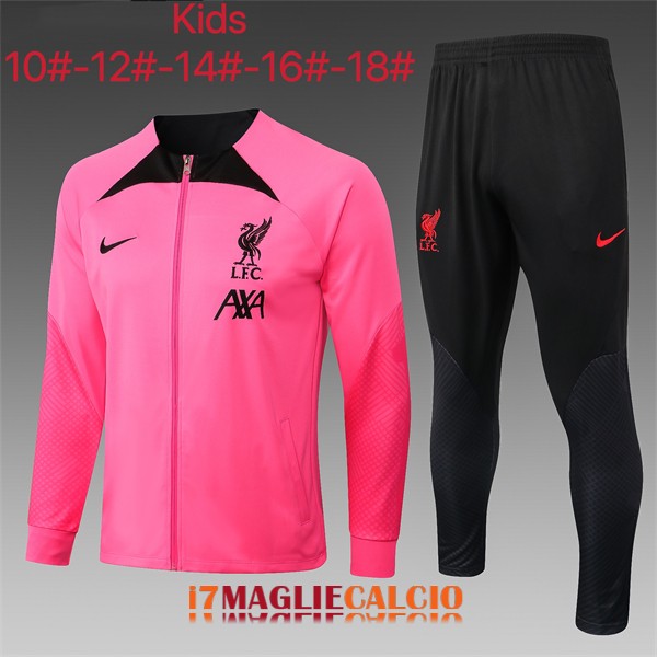 giacca bambini liverpool rosa nero 2022-2023