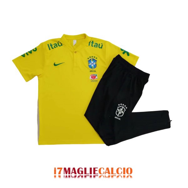 polo set completo brasile formazione giallo 2022-2023