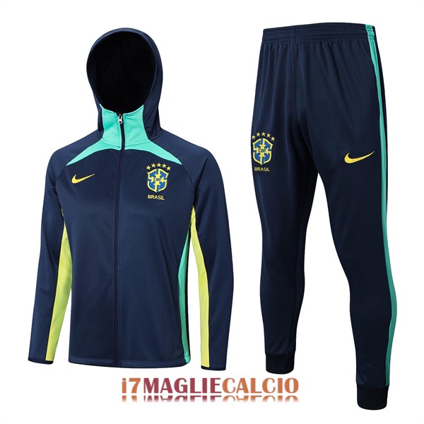giacca con cappuccio brasile blu scuro 2022-2023