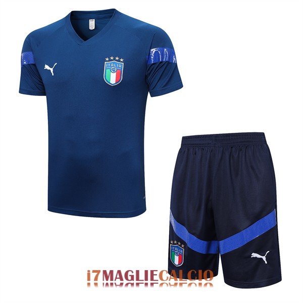 maglia italia formazione set completo blu scuro (2) 2022-2023