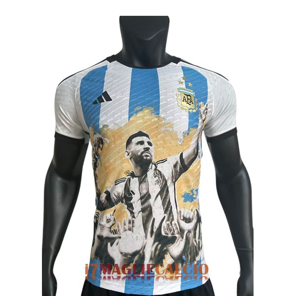 maglia argentina campionato versione player blu bianco nero giallo 2023-2024
