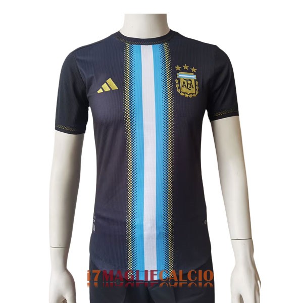 maglia argentina edizione speciale versione player nero bianco blu giallo 2023-2024