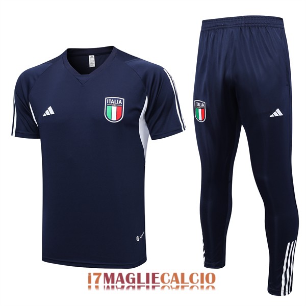 maglia italia formazione set completo blu bianco 2023-2024