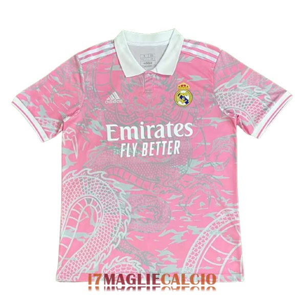 maglia real madrid edizione speciale dragon rosa bianco 2023-2024