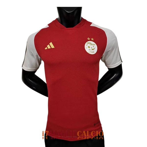 maglia algeria edizione speciale versione player rosso bianco 2023-2024