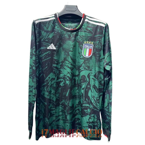 maglia italia edizione speciale manica lunga verde 2023-2024