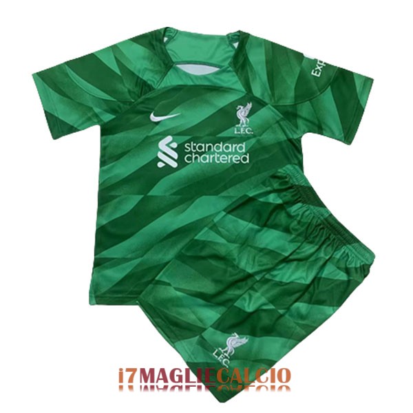 maglia liverpool bambini portiere verde (1) 2023-2024