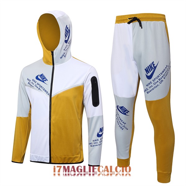 giacca con cappuccio barcellona giallo grigio bianco 2023-2024