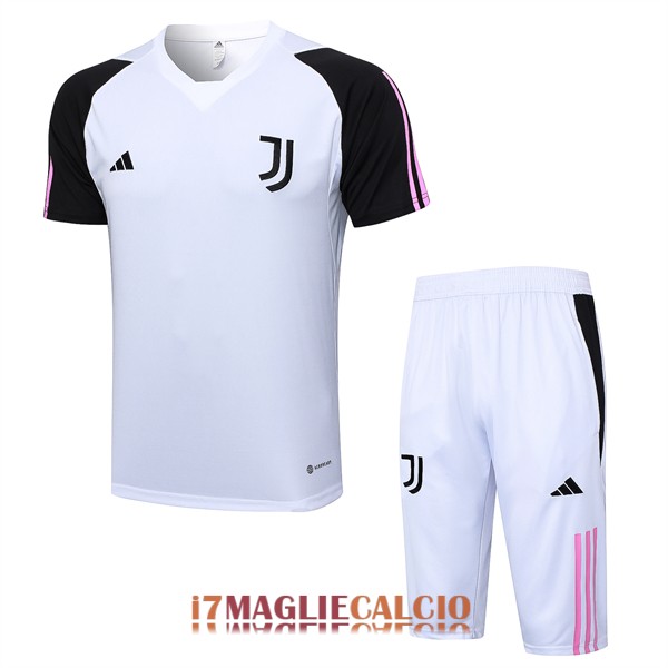maglia juventus formazione set completo bianco nero rosa 2023-2024