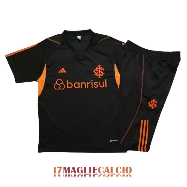maglia sport club internacional formazione set completo nero arancione (2) 2023-2024