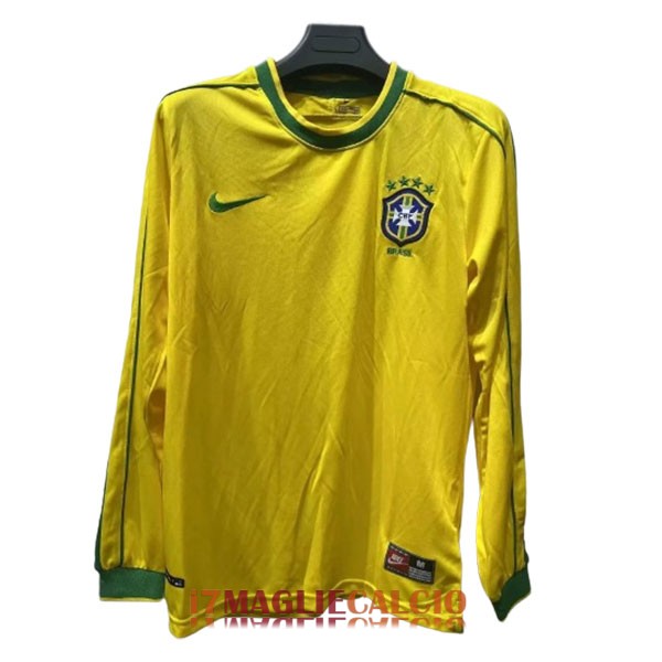 maglia brasile retro manica lunga casa 1998