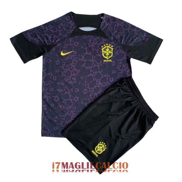 maglia brasile bambini portiere nero viola 2023-2024