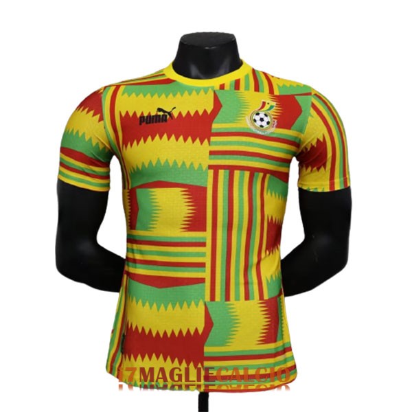 maglia ghana edizione speciale versione player giallo verde rosso 2023-2024