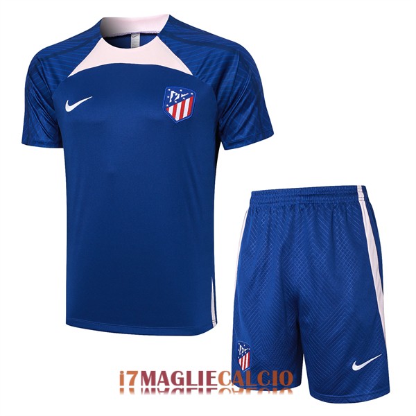 maglia atletico madrid formazione set completo blu scuro rosa 2023-2024