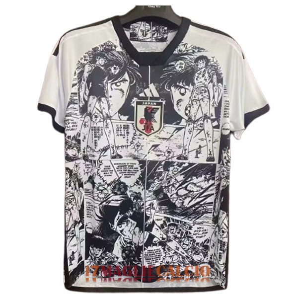 maglia giappone edizione speciale x anime tsubasa nero bianco 2023-2024