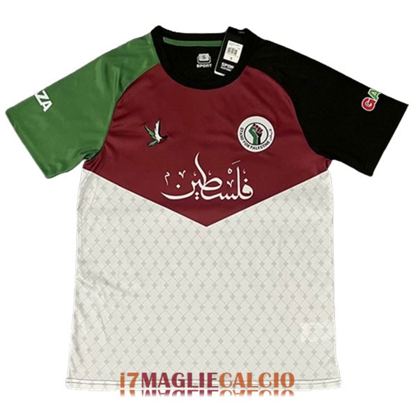 maglia stato di palestina formazione bianco rosso verde nero 2023-2024