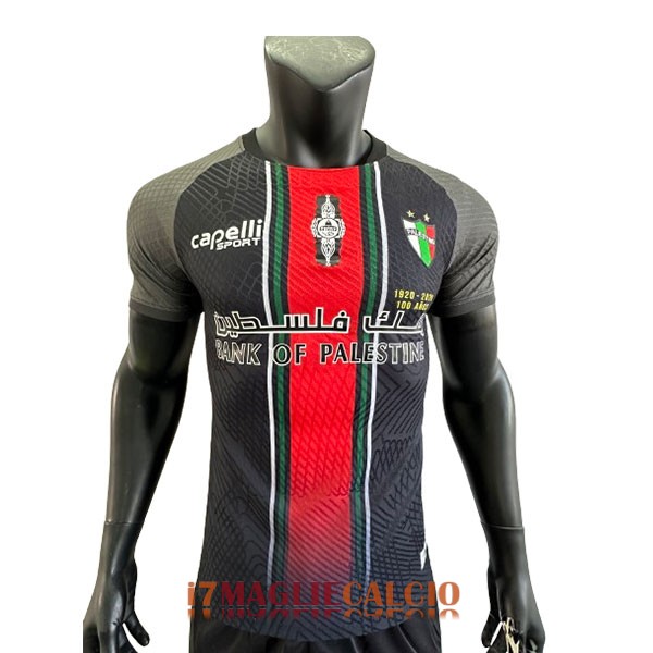 maglia deportivo palestino edizione speciale versione player nero rosso 2023-2024