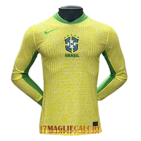 maglia brasile manica lunga casa versione player 2024-2025
