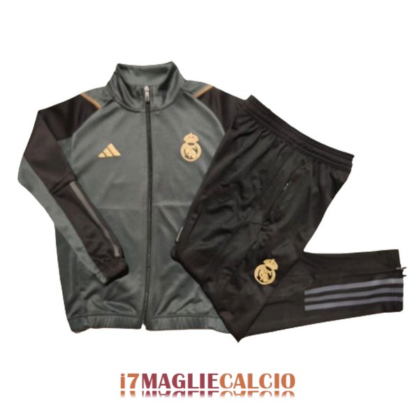 giacca bambini real madrid verde scuro 2023-2024