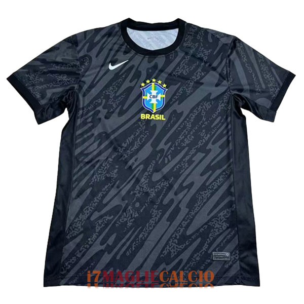 maglia brasile portiere nero grigio 2024-2025