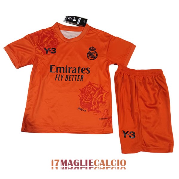 maglia real madrid bambini portiere Y3 arancione 2023-2024