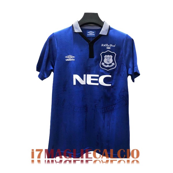 maglia everton retro edizione speciale cup blu 1995