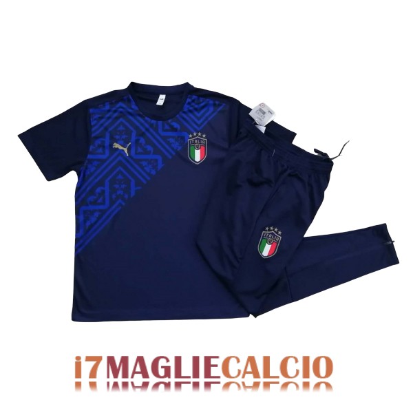 maglia italia formazione set completo blu scuro 2020 2021
