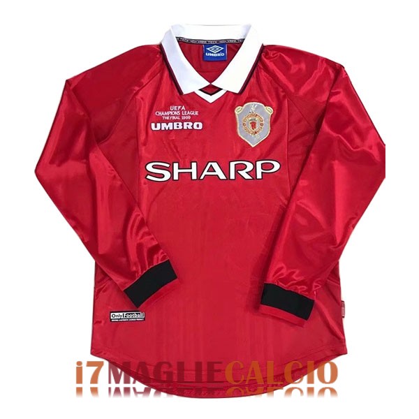 maglia manchester united retro manica lunga casa 1999