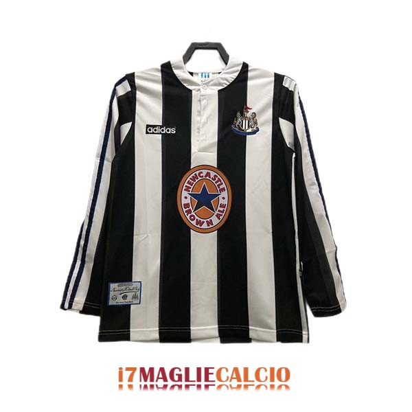maglia newcastle united retro manica lunga casa 1995-1997